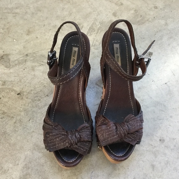 Vintage MIU MIU clogs/ sandals. Size 38.5 - Picture 1 of 4